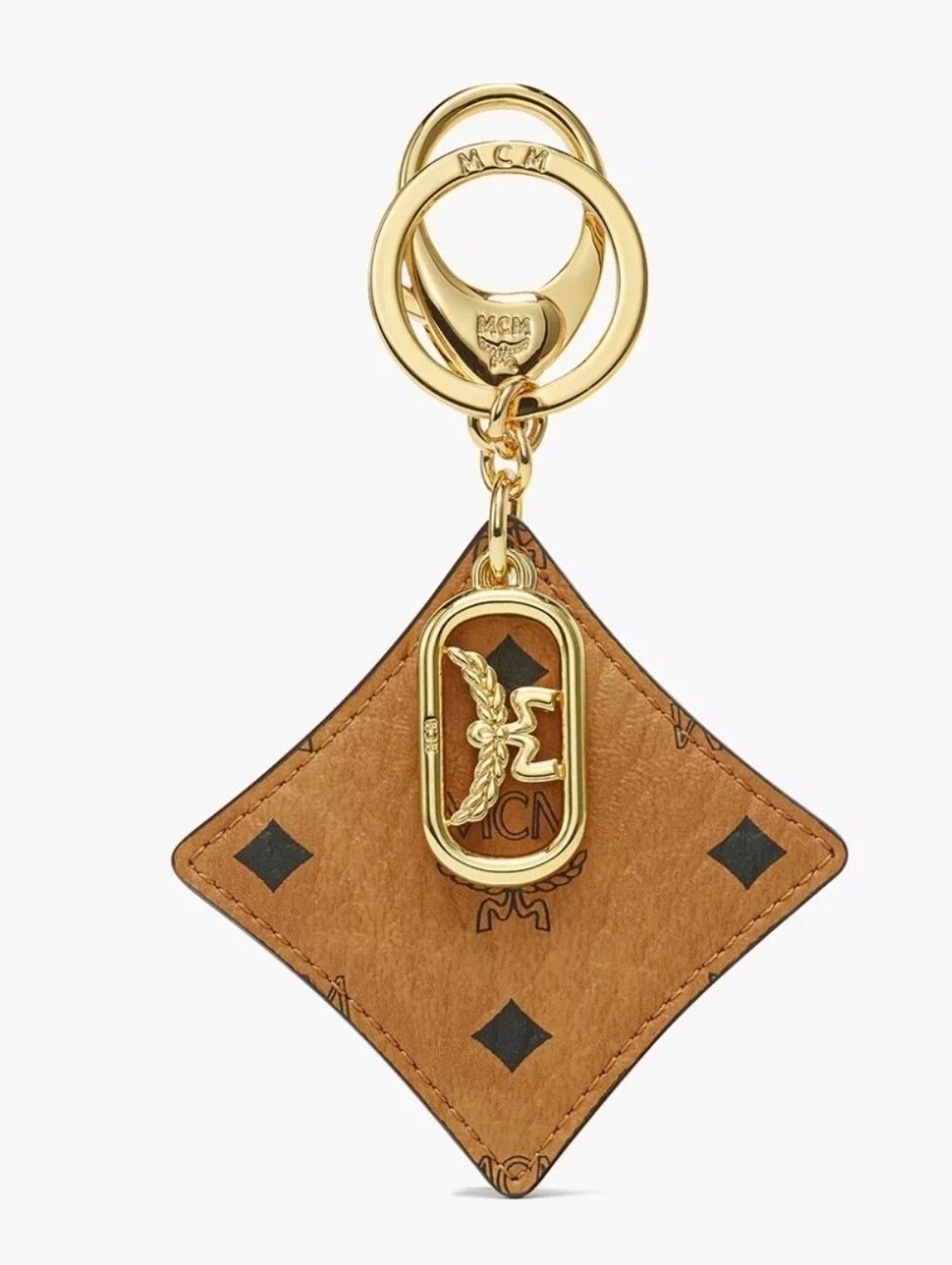 MCM BICOLOR DIAMOND KEY CHAIN